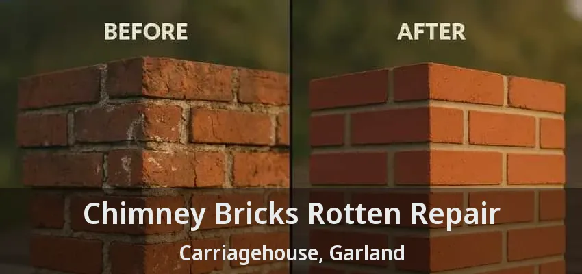 Chimney Bricks Rotten Repair Carriagehouse, Garland - TX