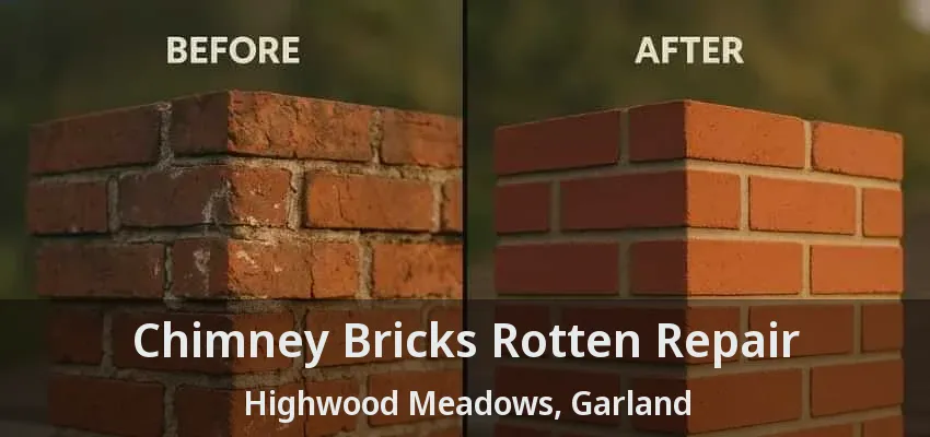 Chimney Bricks Rotten Repair Highwood Meadows, Garland - TX