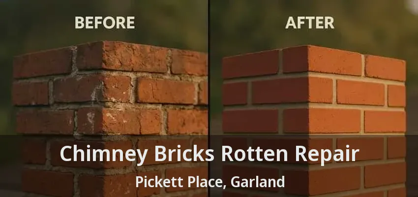 Chimney Bricks Rotten Repair Pickett Place, Garland - TX