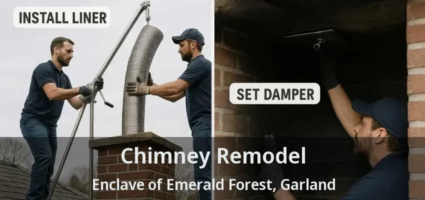 Chimney Remodel Enclave of Emerald Forest, Garland - TX