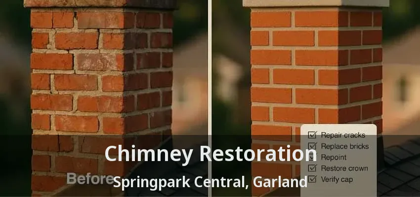 Chimney Restoration Springpark Central, Garland - TX