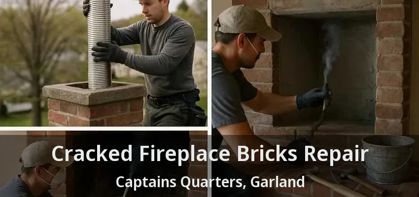 Cracked Fireplace Bricks Repair Captains Quarters, Garland - TX