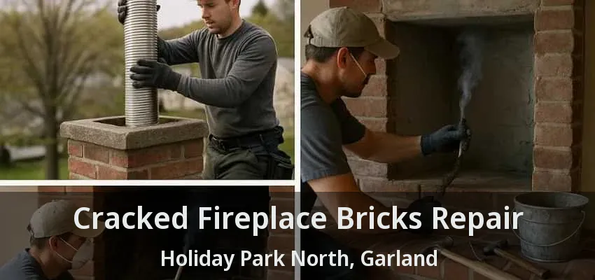 Cracked Fireplace Bricks Repair Holiday Park North, Garland - TX