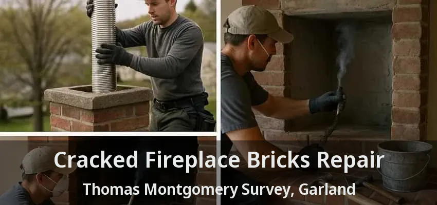 Cracked Fireplace Bricks Repair Thomas Montgomery Survey, Garland - TX