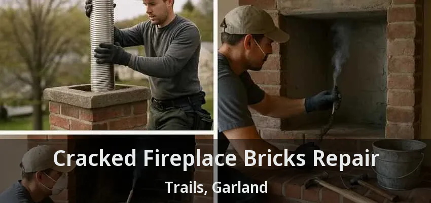 Cracked Fireplace Bricks Repair Trails, Garland - TX