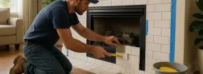Repairing Cracked Fireplace Tiles Bella Vista, Garland